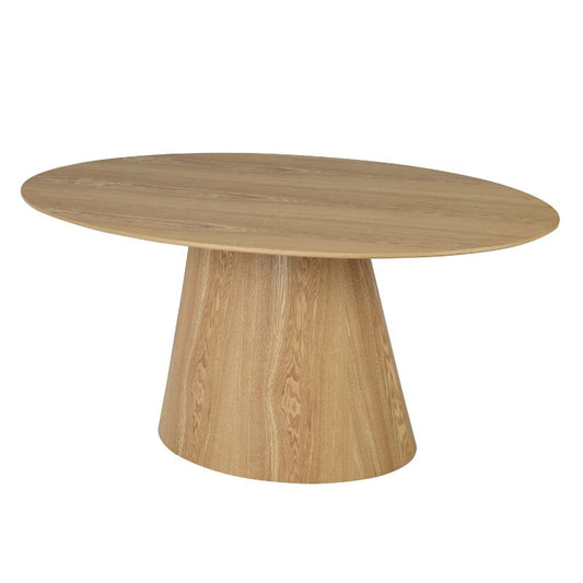 Cleveland Oval Dining Table Wood Grain Effect