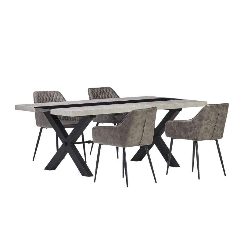Manhattan Concrete Effect Dining Table