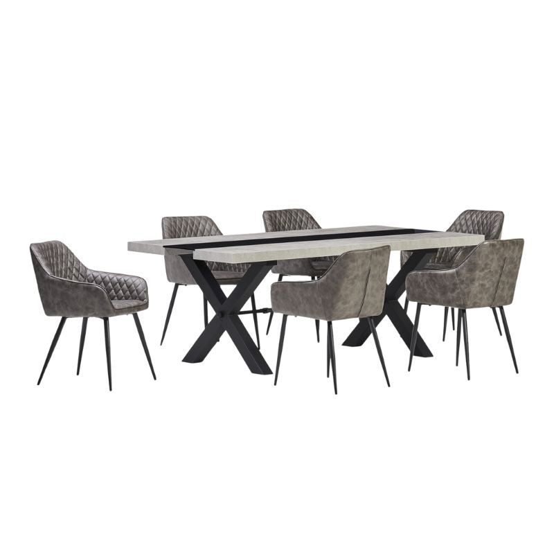 Manhattan Concrete Effect Dining Table