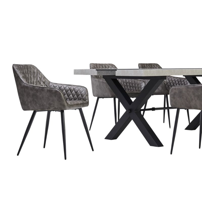 Manhattan Concrete Effect Dining Table