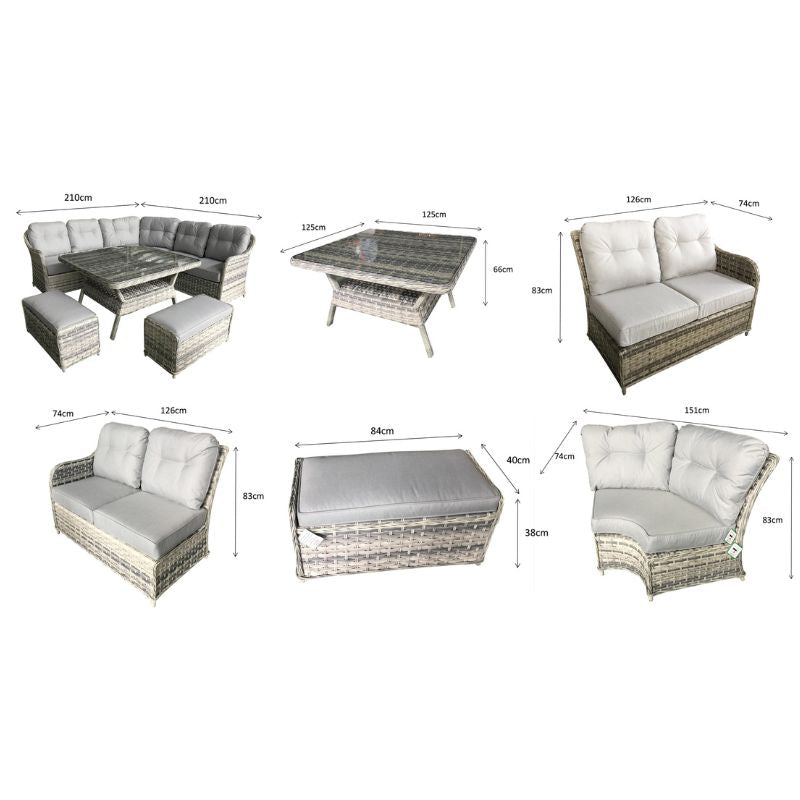 Constance Outdoor Large Corner Dining