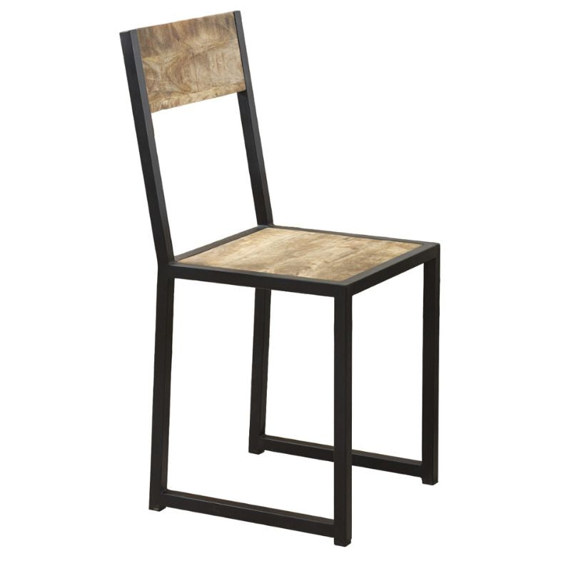 Cosmo Industrial Metal & Wood Dining Chair Set of 2