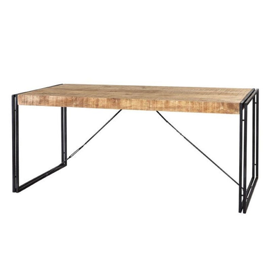 Cosmo Industrial Metal & Wood Dining Table