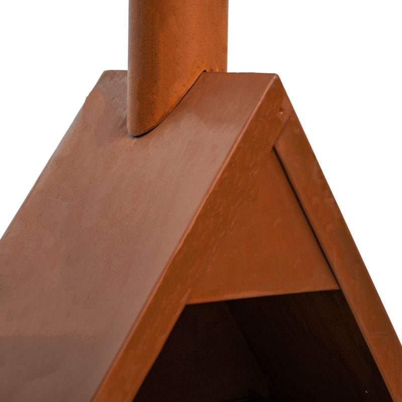 Outdoor Henley Fireplace with Grill Iron