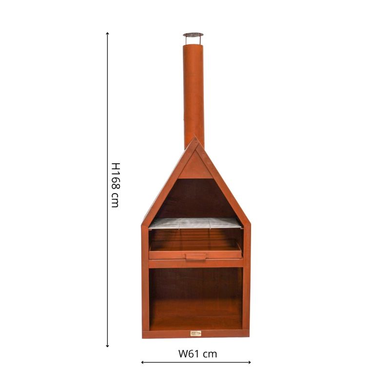 Outdoor Henley Fireplace with Grill Iron