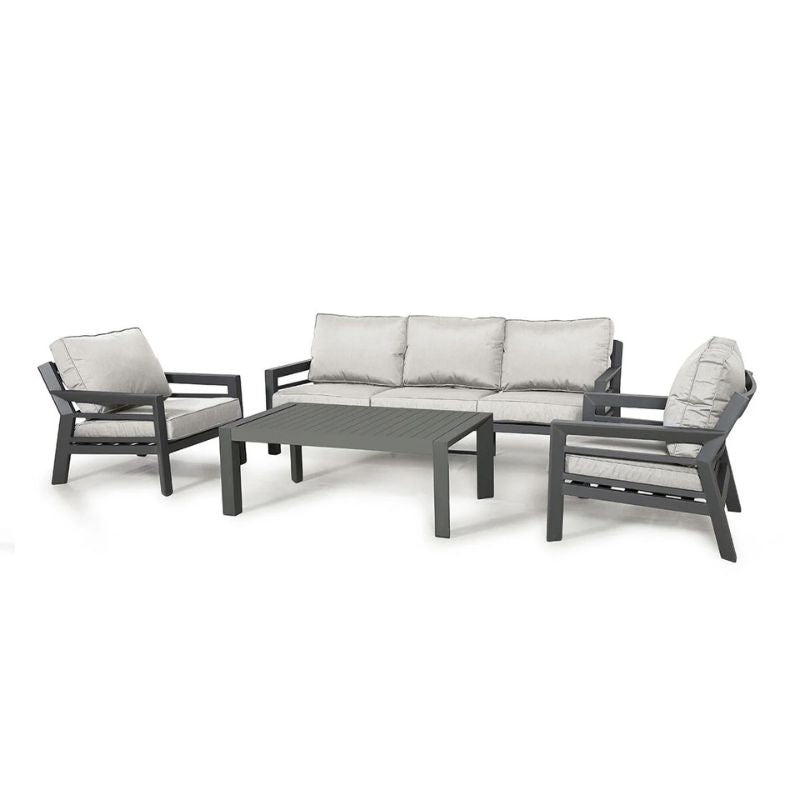 New York 3 Seat Aluminium Sofa Set in Dove Grey