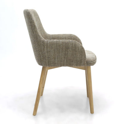 Sidcup Dining Chair Tweed Oatmeal Set of 2