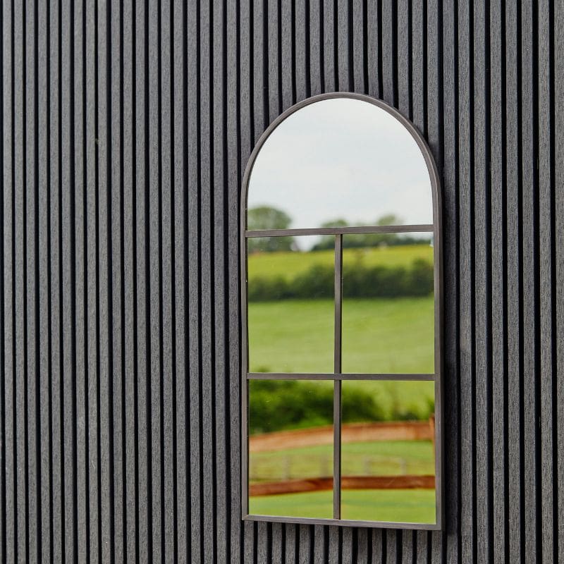 Archway Outdoor Mirror Natural Black