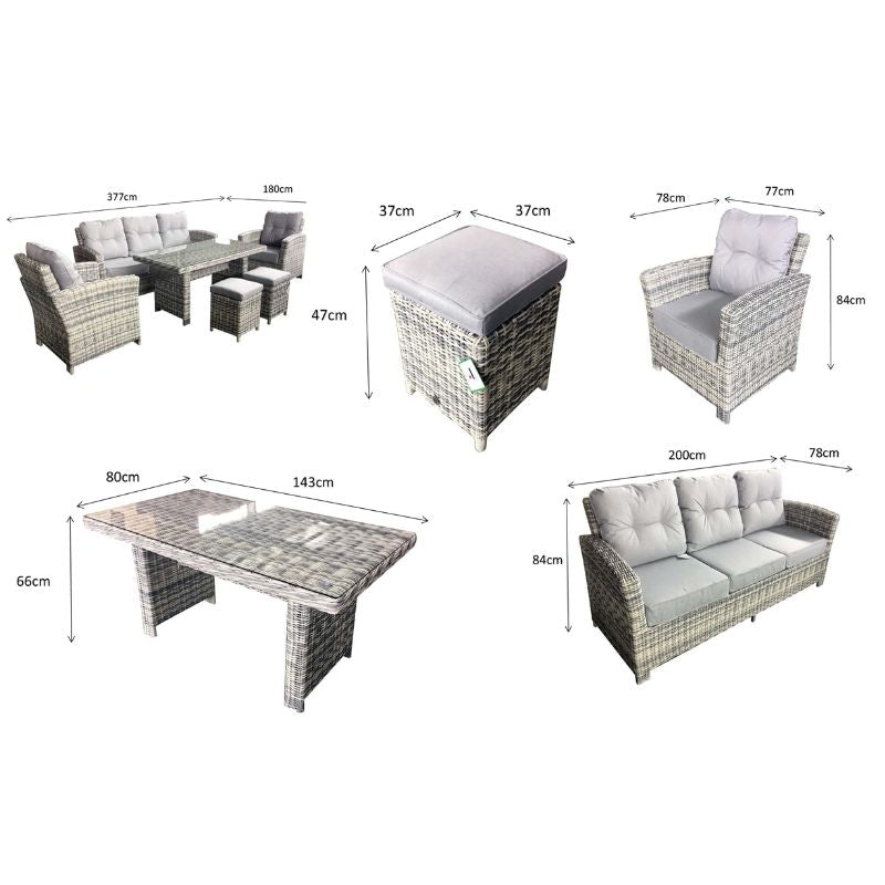 Amy Outdoor Sofa Dining Set 