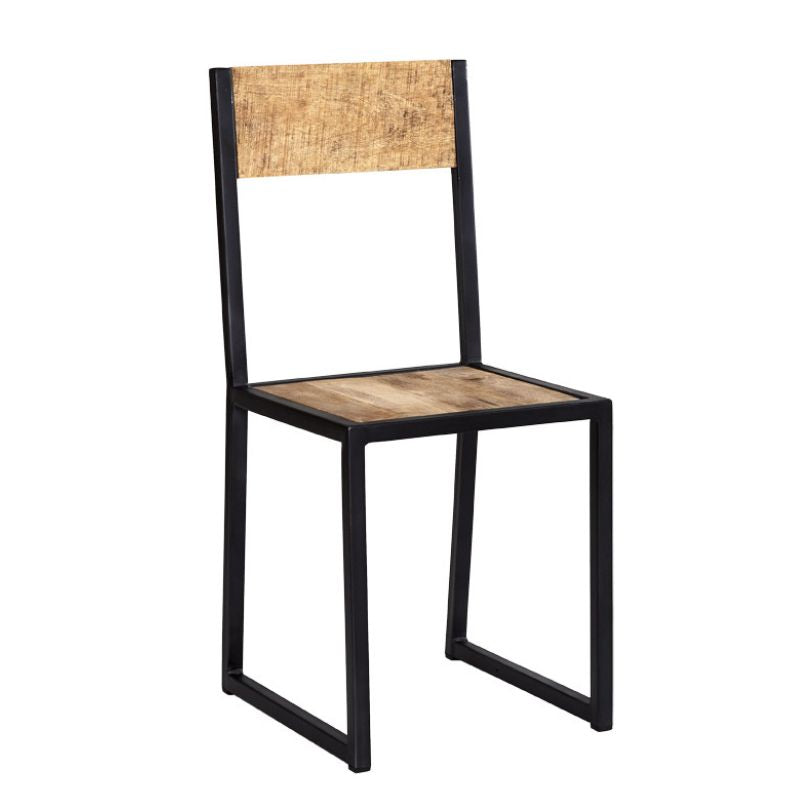 Cosmo Industrial Metal & Wood Dining Chair Set of 2