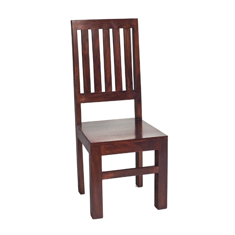 Dark Mango Slat Back Dining Chair Set of 2