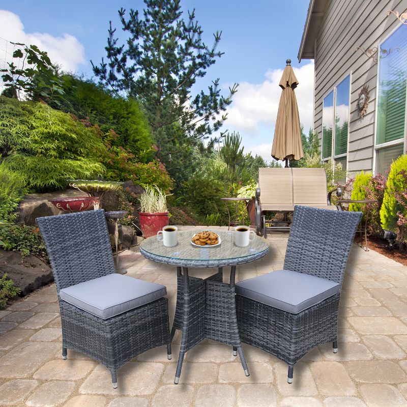 EMILY Bistro Set With 2 Armless Chairs