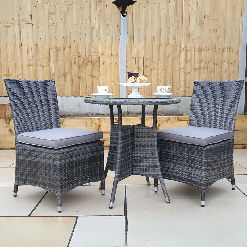 EMILY Bistro Set With 2 Armless Chairs