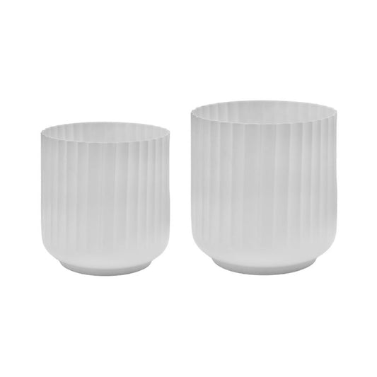 Outdoor Hudson Corrugated Planters Set of Two