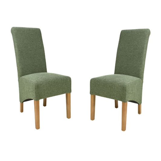 Krista Weave Green Dining Chair, Set of 2