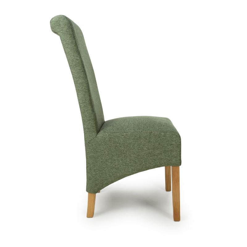 Krista Weave Green Dining Chair, Set of 2