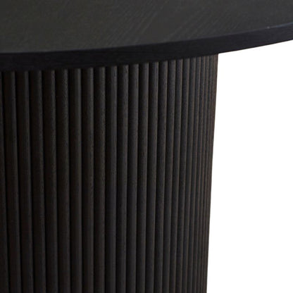 Louis Black Fluted Round Dining Table