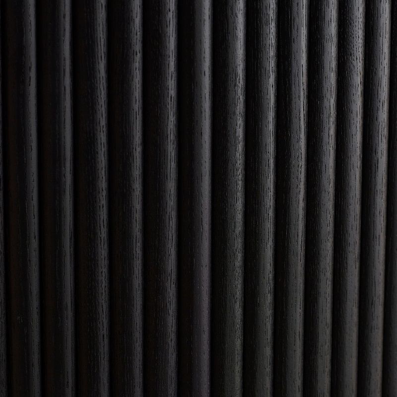 Louis Black Fluted Round Dining Table
