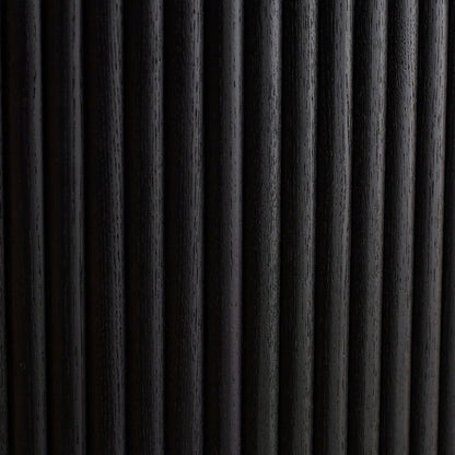 Louis Black Fluted Round Dining Table
