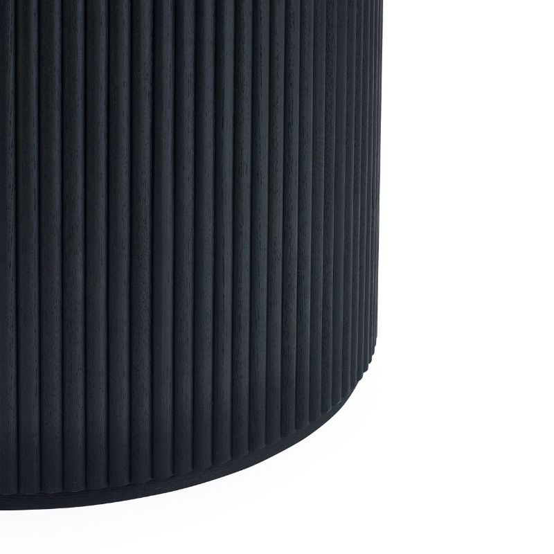 Louis Black Fluted Round Dining Table