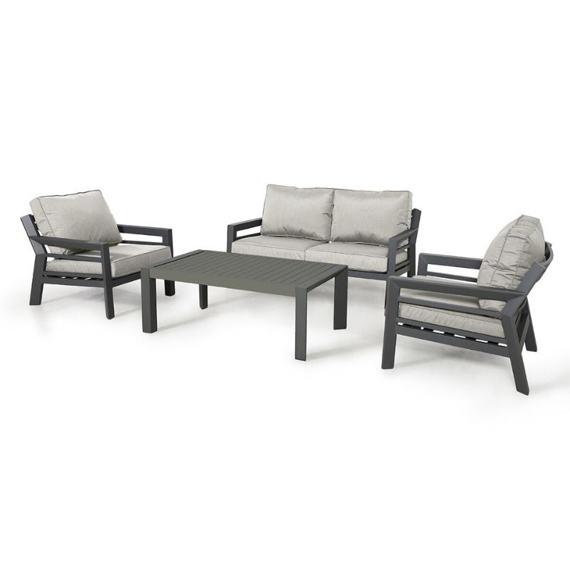 New York 2 Seat Outdoor Sofa Set, Dove Grey