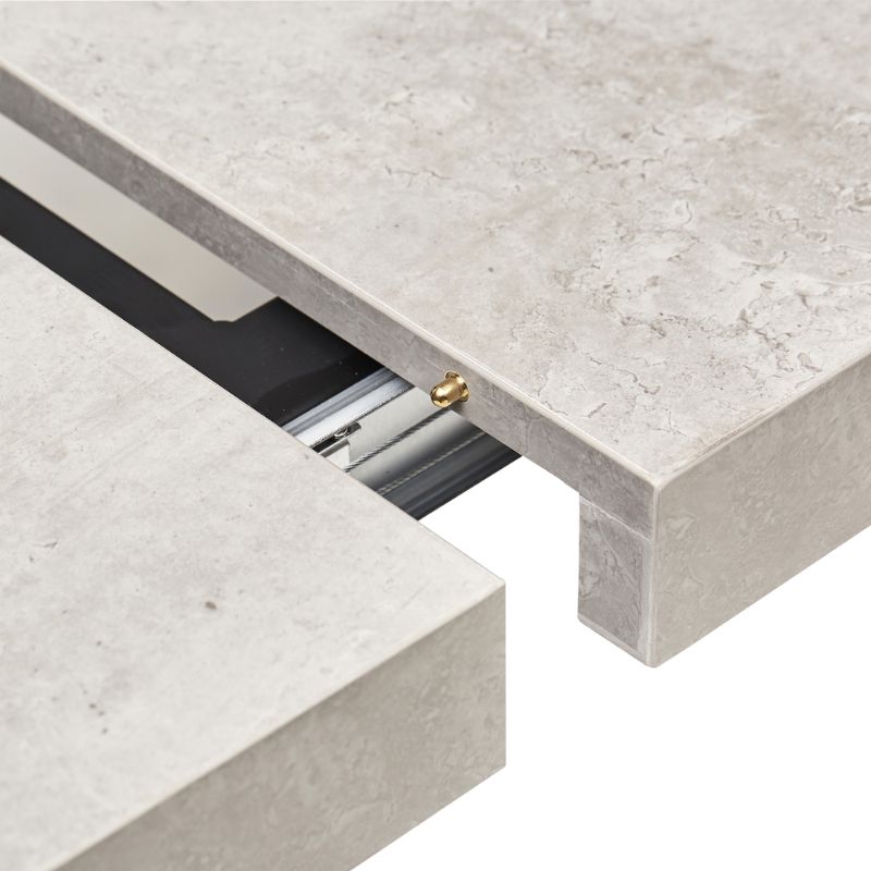 New York Concrete Effect Extending Dining Table