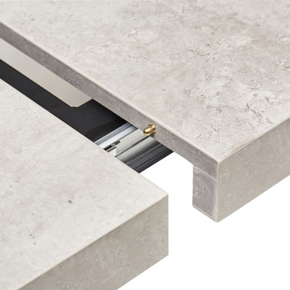 New York Concrete Effect Extending Dining Table