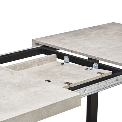 New York Concrete Effect Extending Dining Table
