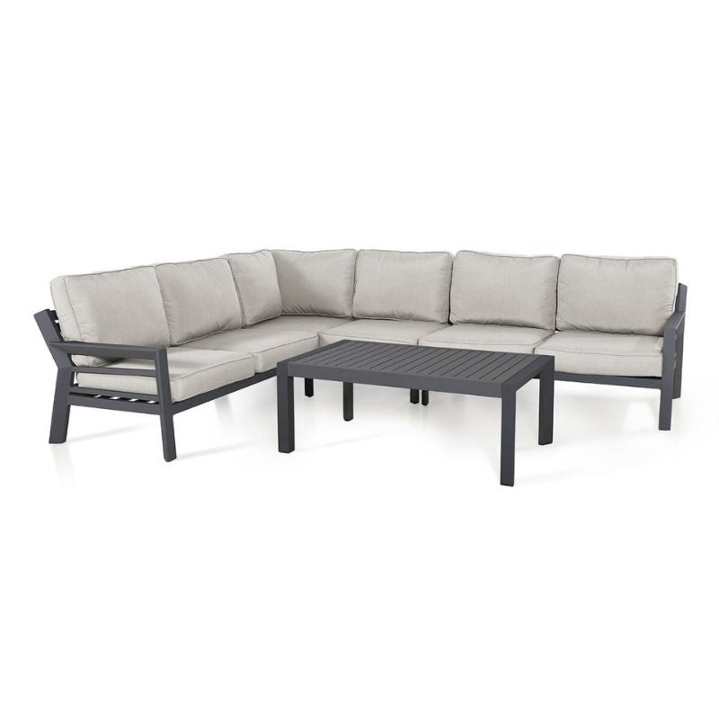 New York Outdoor Corner Sofa Set, Dove Grey