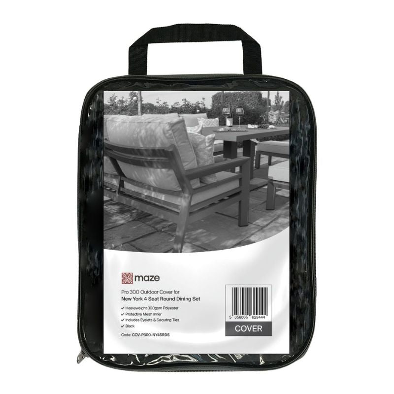 Pro 300 Outdoor Cover for New York 4 Seat Round Dining Set
