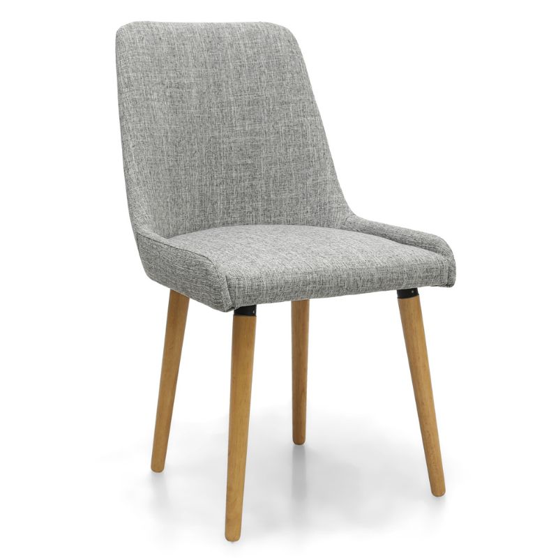 Capri Dining Chair Flax Effect Grey Weave Set of 2